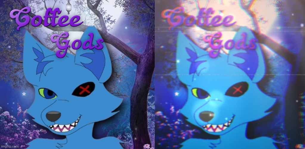 A little thingy I worked on with an art piece a friend made of my OC several years ago. | made w/ Imgflip meme maker