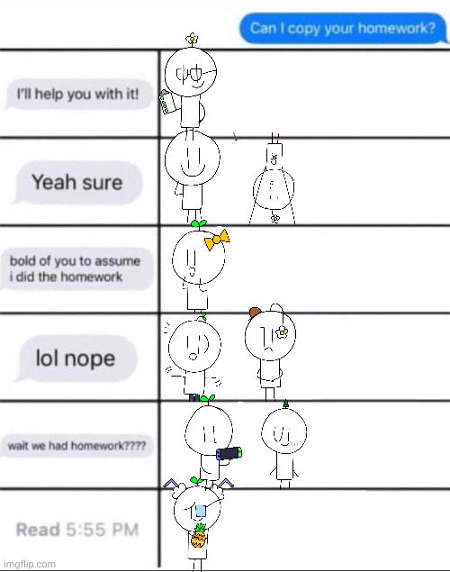Can they copy the homework? (The Sproutling Show Edition) | image tagged in can i copy your homework character template,school,the sproutling show,memes | made w/ Imgflip meme maker