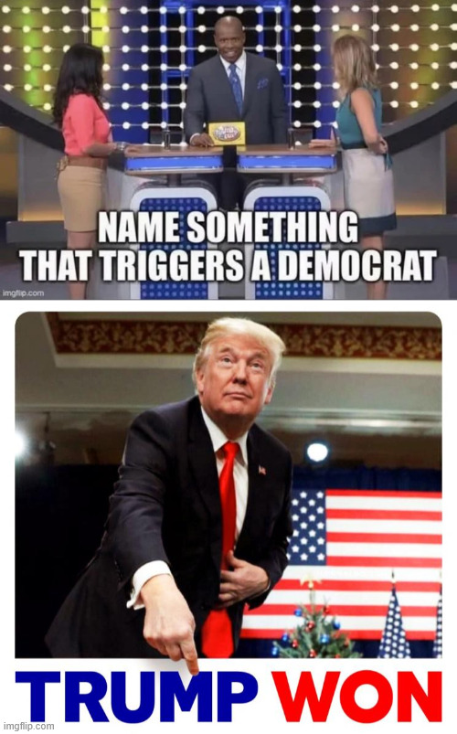 That's easy... | image tagged in triggered democrats,trump won | made w/ Imgflip meme maker