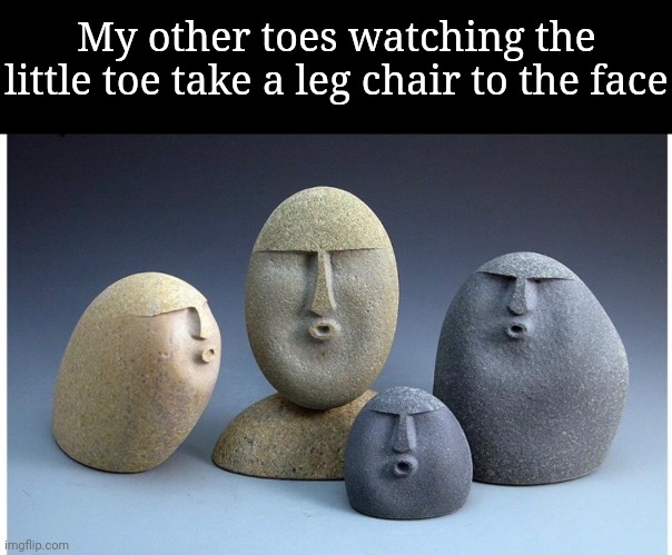 My other toes watching the little toe take a leg chair to the face | image tagged in memes,blank transparent square,ooooooo | made w/ Imgflip meme maker