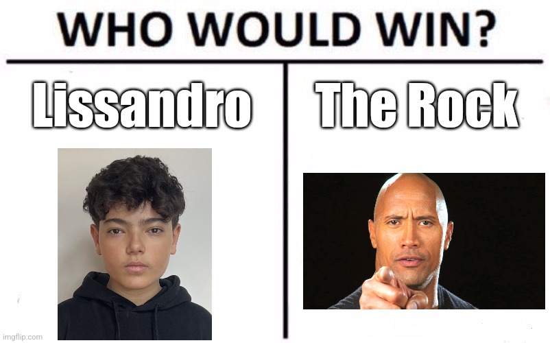 Cringe French JESC Guy vs. The Rock | Lissandro; The Rock | image tagged in memes,who would win,funny,wwe,jesc,france | made w/ Imgflip meme maker