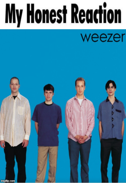 weezer - my honest reaction | image tagged in my honest reaction blank | made w/ Imgflip meme maker