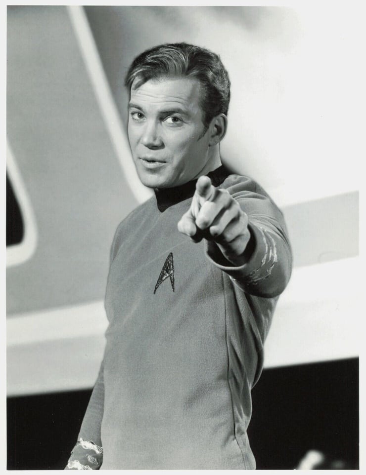 Captain Kirk pointing Blank Meme Template