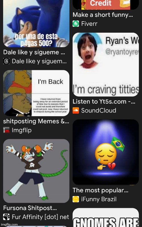 I be searching for shitposts and then fur affinity shows up????they be moving around. | made w/ Imgflip meme maker