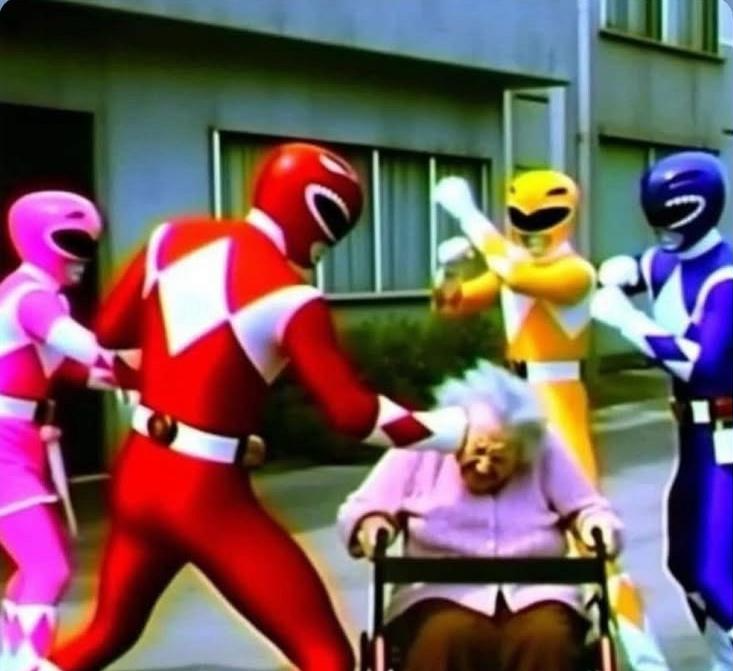 power rangers punch Blank Meme Template