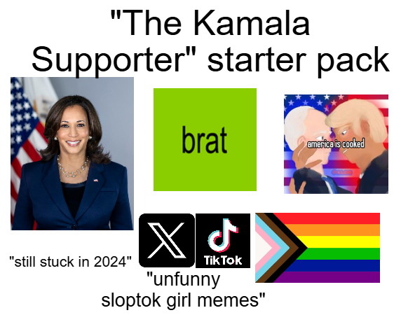 Kamala Harris Starter Pack Blank Meme Template