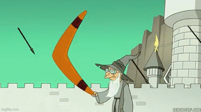 Sorcerer boomerang | image tagged in sorcerer boomerang | made w/ Imgflip meme maker