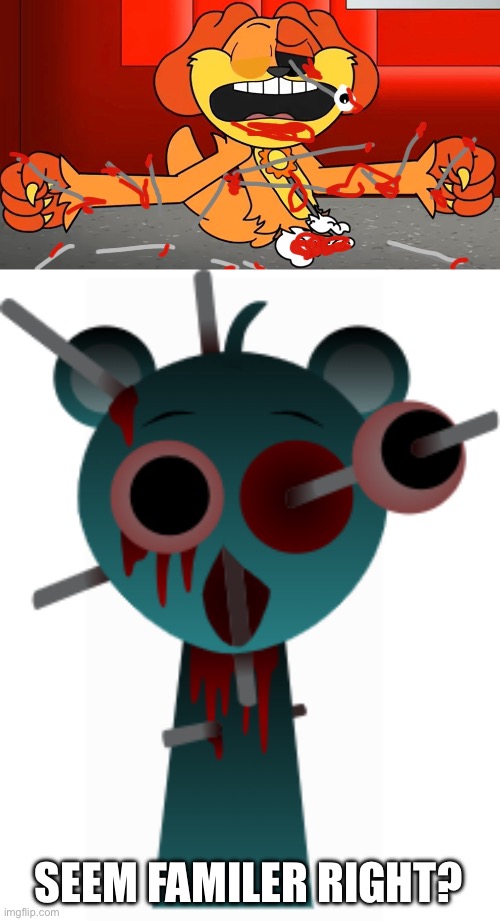 Sprunki copied of sodor fallout | SEEM FAMILER RIGHT? | image tagged in sky sky blue or cyan but horror | made w/ Imgflip meme maker