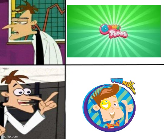 fgteev is better than gametoons | image tagged in drake but it's doofenshmirtz | made w/ Imgflip meme maker