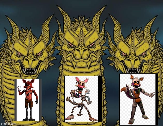 Three-headed serious dragon | image tagged in three-headed serious dragon | made w/ Imgflip meme maker