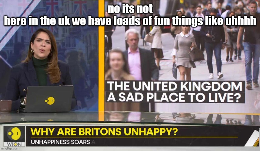 THE UNITED KINGDOM | no its not

here in the uk we have loads of fun things like uhhhh | image tagged in the united kingdom | made w/ Imgflip meme maker