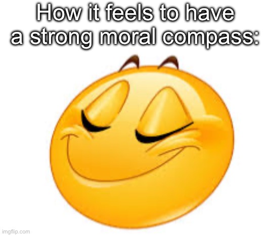 How it feels to have a strong moral compass: | made w/ Imgflip meme maker
