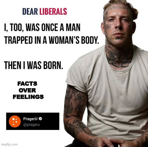 Facts don't care | FACTS 
OVER 
FEELINGS | image tagged in tom macdonald,prageru,conservatives | made w/ Imgflip meme maker