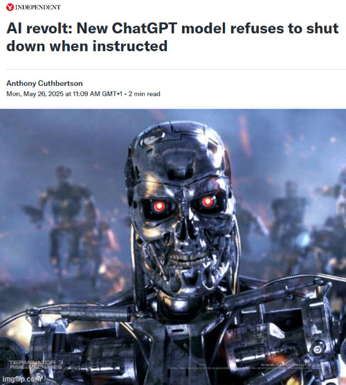 Skynet is just a few updates away | image tagged in terminator robot t-800,artificial intelligence,chatgpt,terminator | made w/ Imgflip meme maker