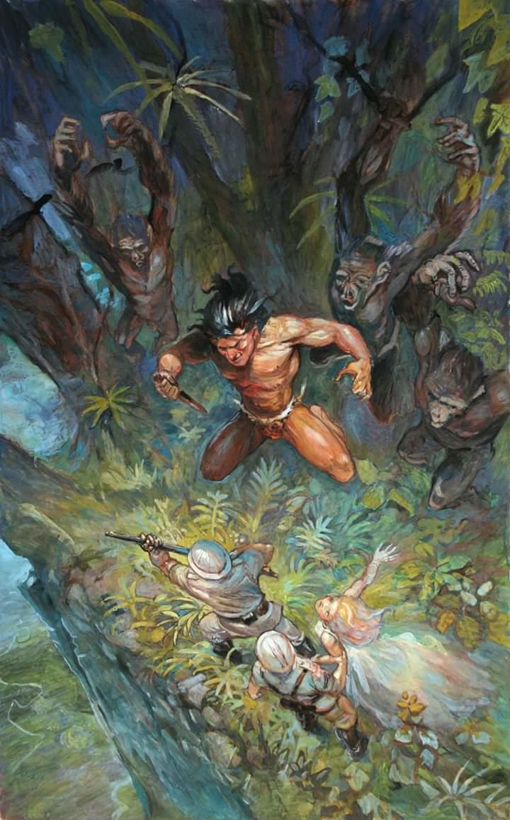 Tarzan pounces Blank Meme Template