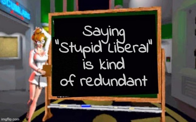 Doctor Betty Veronica | Saying "Stupid Liberal" is kind of redundant | image tagged in doctor betty veronica | made w/ Imgflip meme maker