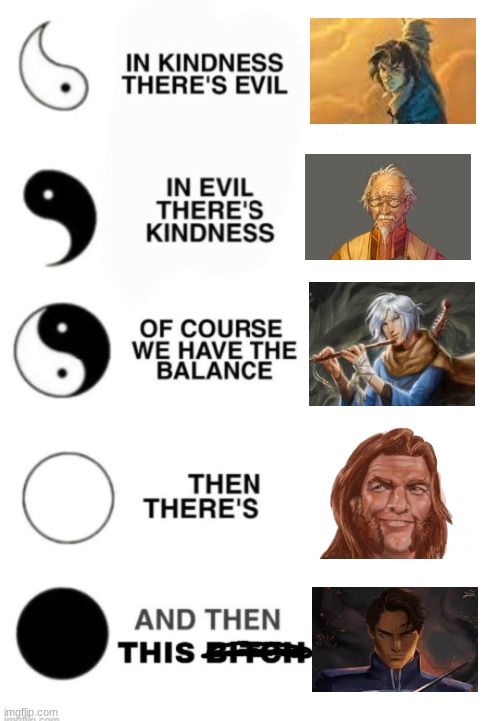 moash sucks | image tagged in yin and yang,stormlight archives | made w/ Imgflip meme maker