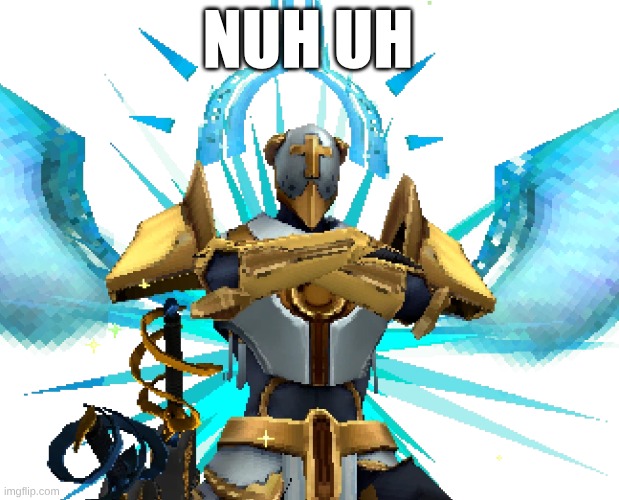 Gabriel Ultrakill | NUH UH | image tagged in gabriel ultrakill | made w/ Imgflip meme maker