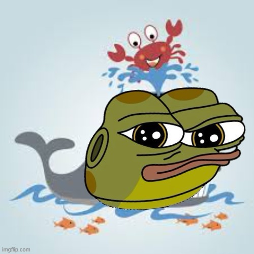 HOPPY WHALE | image tagged in hoppy,whale,hoppy the frog,100xgem,crypto,funny memes | made w/ Imgflip meme maker