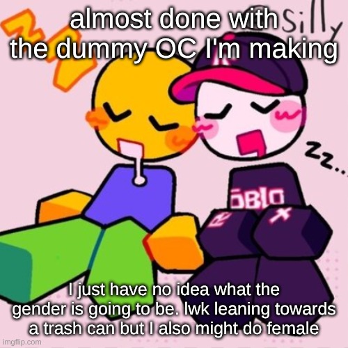 Gayass noob temp | almost done with the dummy OC I'm making; I just have no idea what the gender is going to be. lwk leaning towards a trash can but I also might do female | image tagged in guest noob i think | made w/ Imgflip meme maker