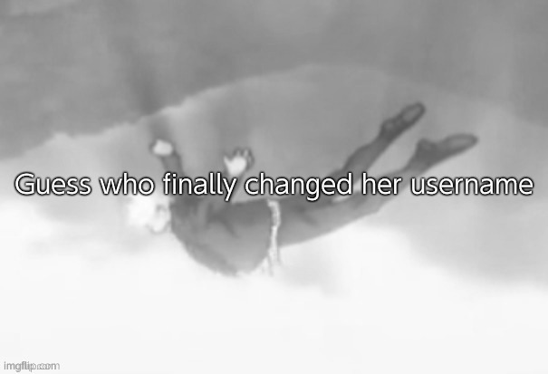 Falling gojo | Guess who finally changed her username | image tagged in falling gojo | made w/ Imgflip meme maker