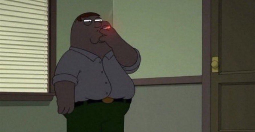 Peter Griffin Glare Smoking Blank Meme Template