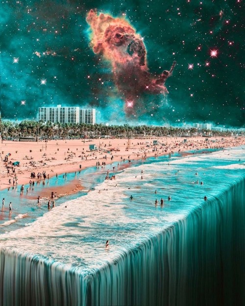 Incredibly Cool Landscape | image tagged in cool stuff,landscape,surrealism,art,creativity,beach | made w/ Imgflip meme maker