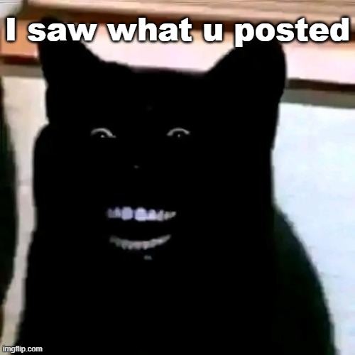 I saw what u posted | made w/ Imgflip meme maker