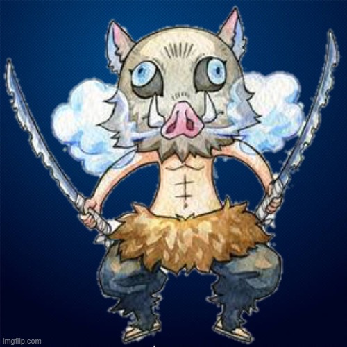 inosuke icon | image tagged in inosuke,anime,icons,demon slayer,anime meme | made w/ Imgflip meme maker