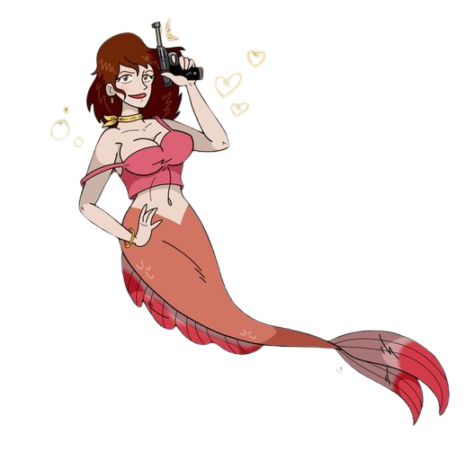 mermaid fujiko Blank Meme Template