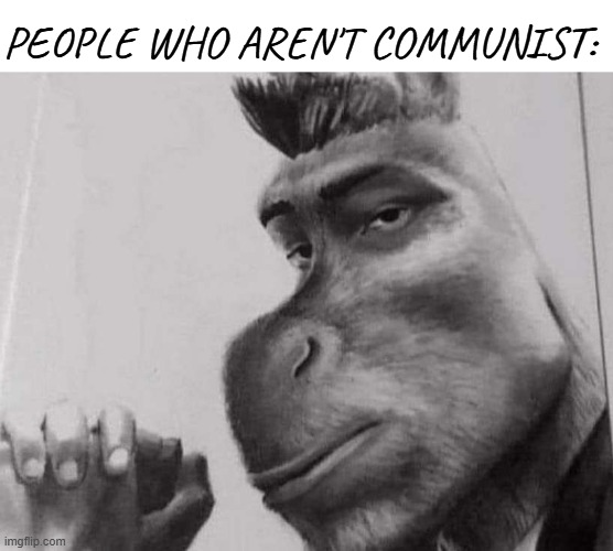 Sigma donkey | PEOPLE WHO AREN'T COMMUNIST: | image tagged in sigma donkey,giga chad,donkey,shrek,cartoon,communism | made w/ Imgflip meme maker
