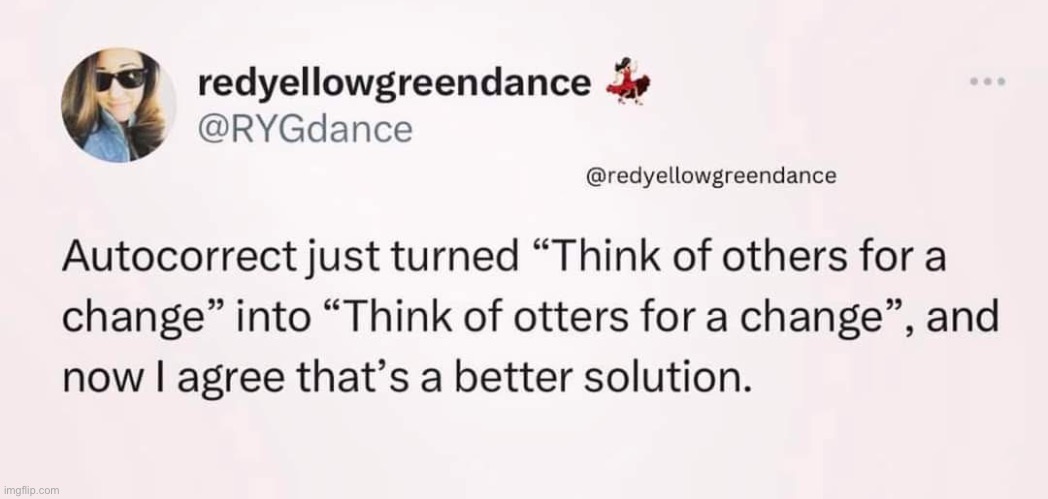 Think of Otters | image tagged in otter,think about it | made w/ Imgflip meme maker