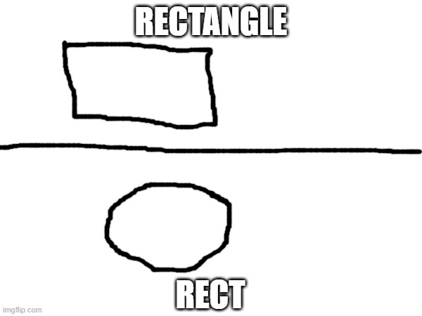 rect without the angle | RECTANGLE; RECT | image tagged in oh wow are you actually reading these tags | made w/ Imgflip meme maker