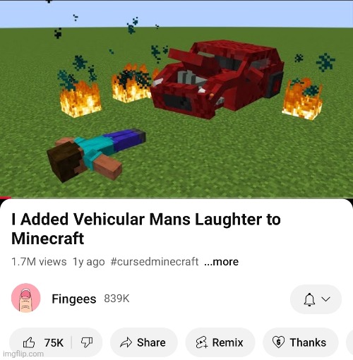 Great video | image tagged in minecraft | made w/ Imgflip meme maker