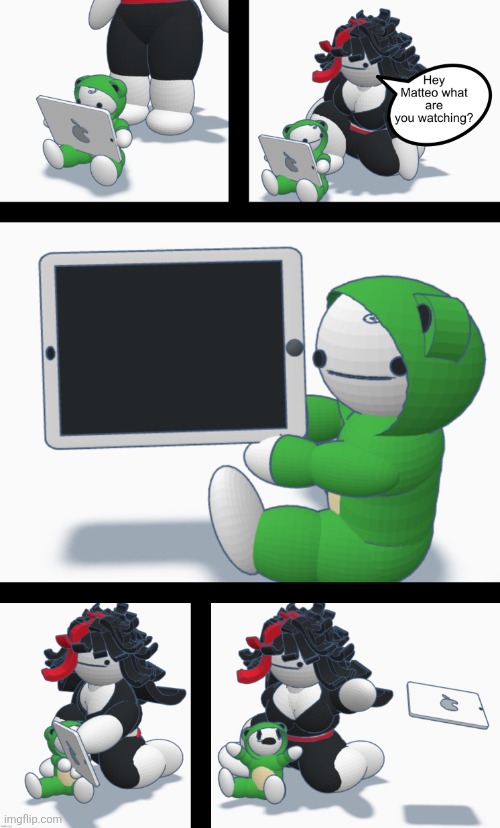 Hey Matteo what are you watching? (Bad ending) | image tagged in hey matteo what are you watching bad ending | made w/ Imgflip meme maker