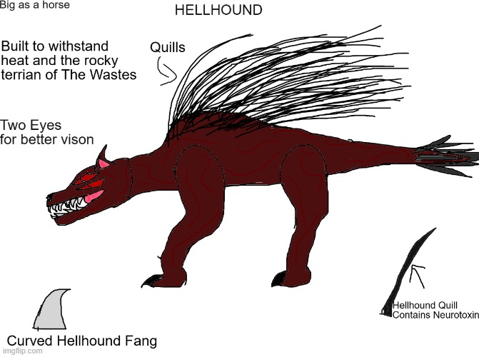 HELLHOUND: One of the many creatures of my Hell | made w/ Imgflip meme maker