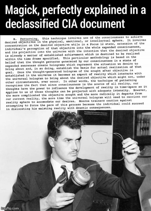 CIA on Magick | image tagged in cia,all black,magic | made w/ Imgflip meme maker