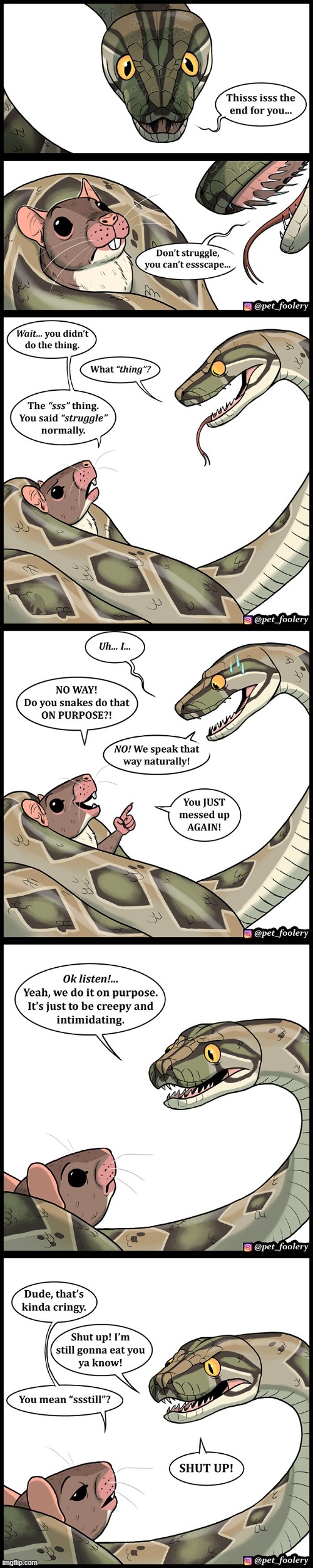 image tagged in snake,mouse,hiss,creepy,intimidating,cringe | made w/ Imgflip meme maker