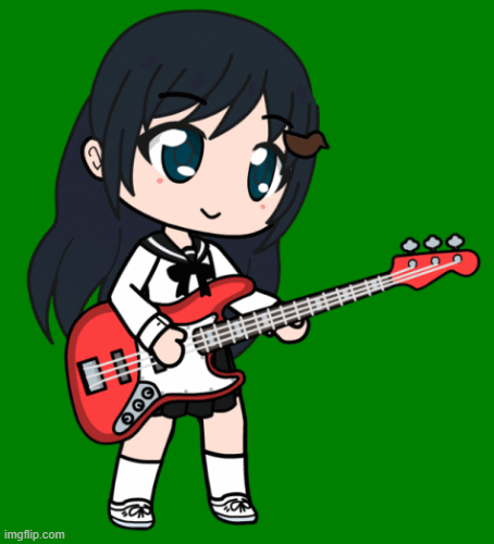 Shijima Tsukishima Playing Guitar | image tagged in gifs,anime | made w/ Imgflip images-to-gif maker