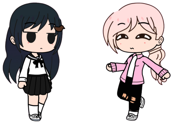 Shijima and Ms. Mogawa Loving Scene 02 Blank Meme Template