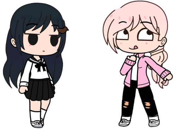 Shijima and Ms. Mogawa Loving Scene 04 Blank Meme Template