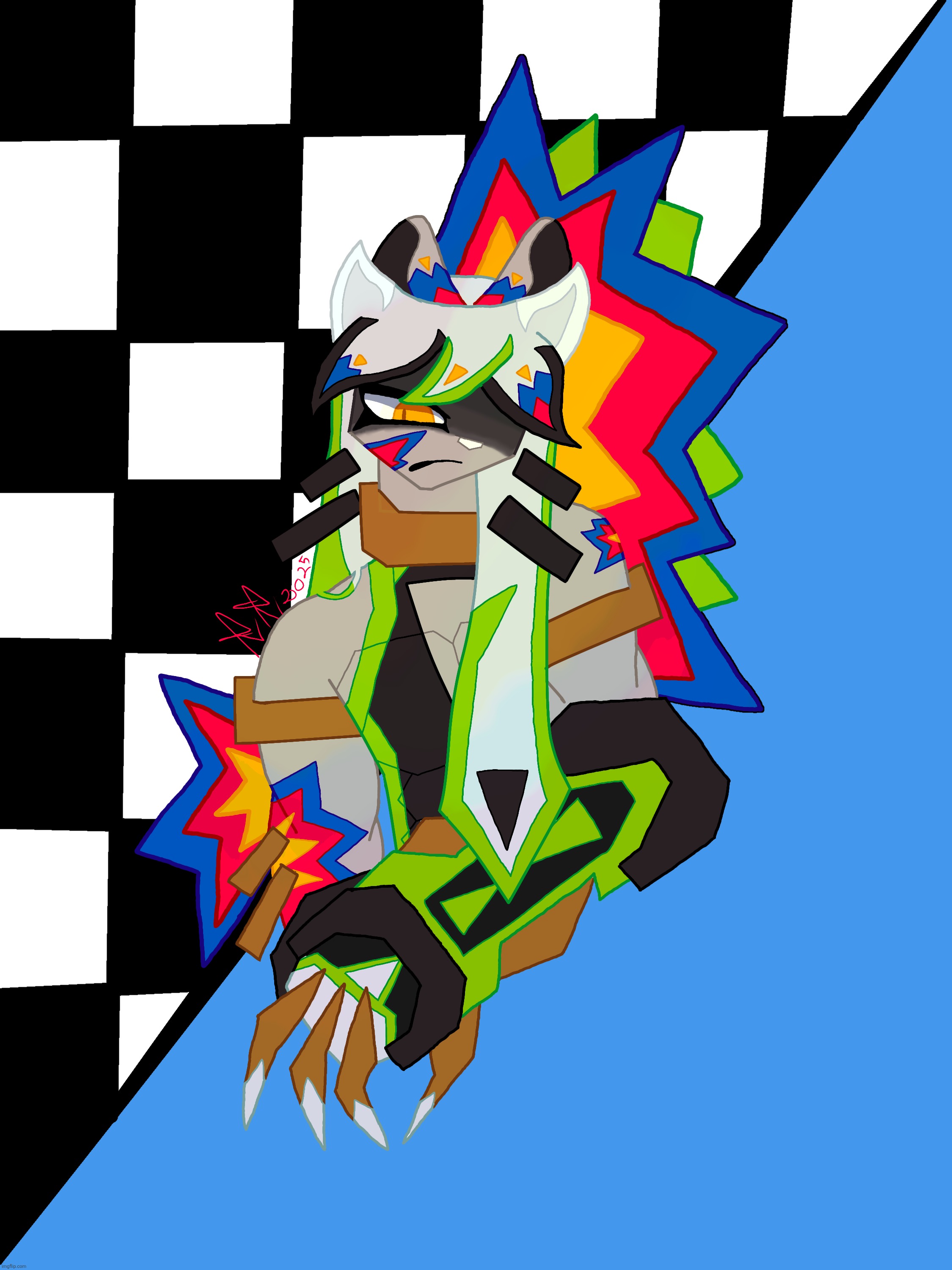 Cool halfbody sorta thing | image tagged in cartoon network aah background | made w/ Imgflip meme maker