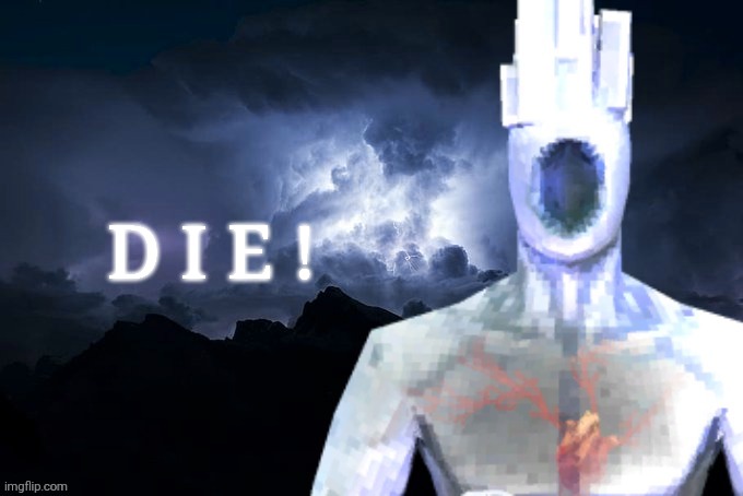Low Tier Minos Prime | D I E ! | image tagged in low tier minos prime | made w/ Imgflip meme maker