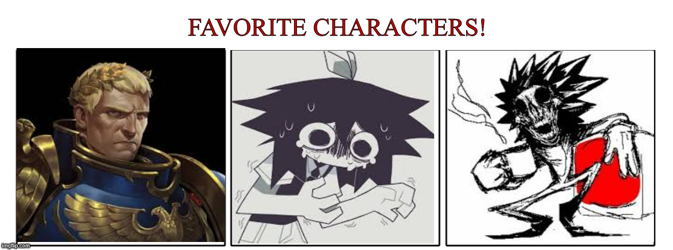 Trend Joining lol | FAVORITE CHARACTERS! | image tagged in 1x3 comic panel blank | made w/ Imgflip meme maker