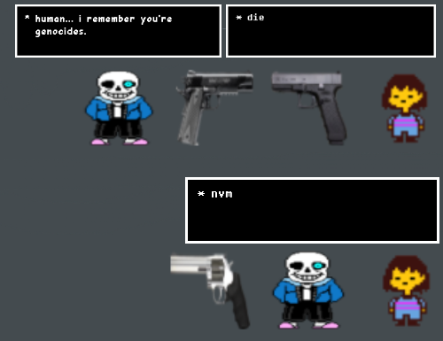 sans and frisk ignoring fight Blank Meme Template