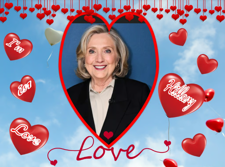 Hillary Heart Throb I'm in Love Blank Meme Template