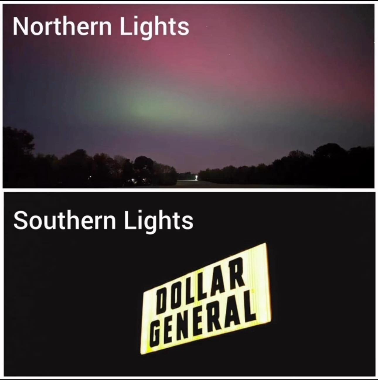 Southern lights Blank Meme Template