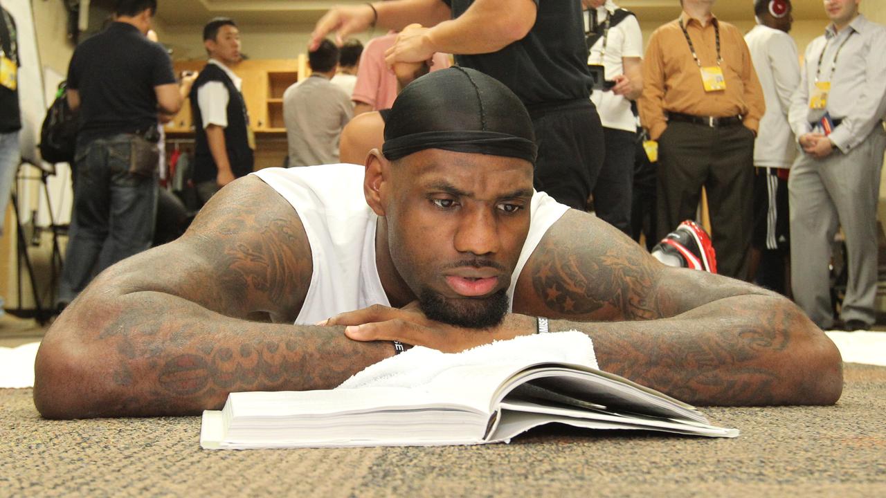 Lebron reading a book Blank Meme Template