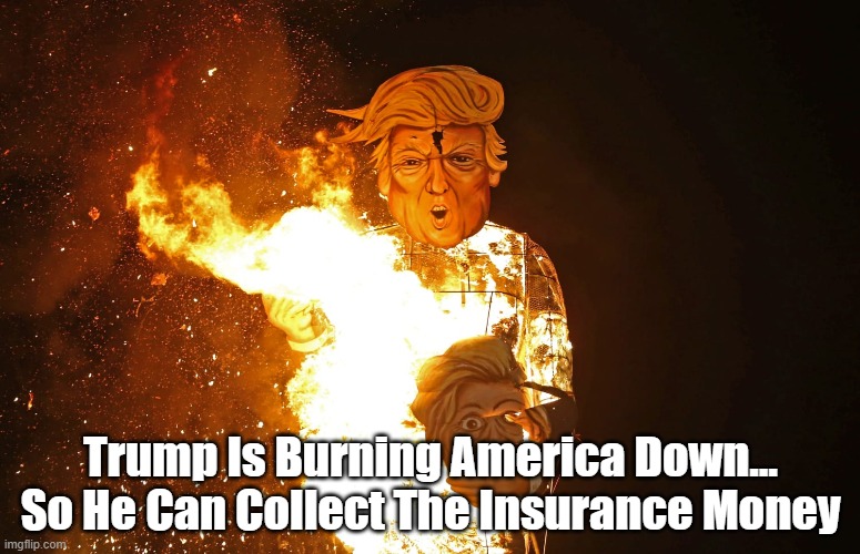 Trump Is Buring America Down So He Can Collect... | Trump Is Burning America Down... So He Can Collect The Insurance Money | image tagged in nero,trump,burning america down,arsonist pretending to be a firefighter | made w/ Imgflip meme maker