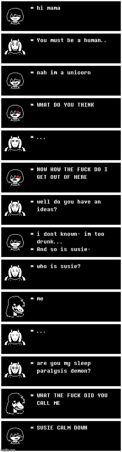 if kris was in undertale | image tagged in deltarune,undertale | made w/ Imgflip meme maker